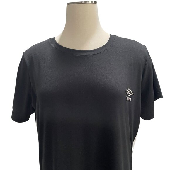 Umbro Black T-Shirt Dress XL Athletic Stripe Logo Casual Sporty Streetwear Retro - Picture 9 of 9